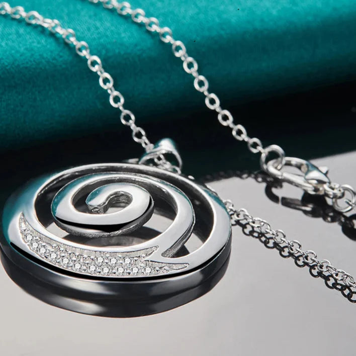 Women’s Silver Spiral Necklace & Pendant