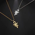 Egyptian-Style Ankh Cross Pendant Necklace