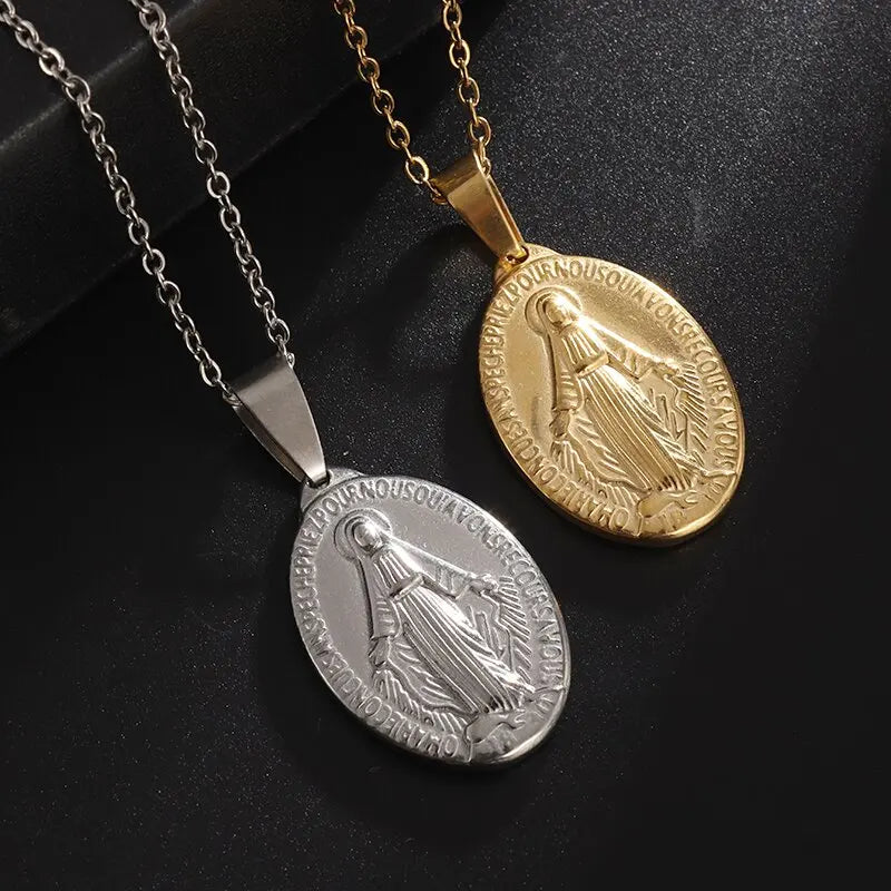 Virgin Mary Pendant Necklace - Our Lady of Guadalupe