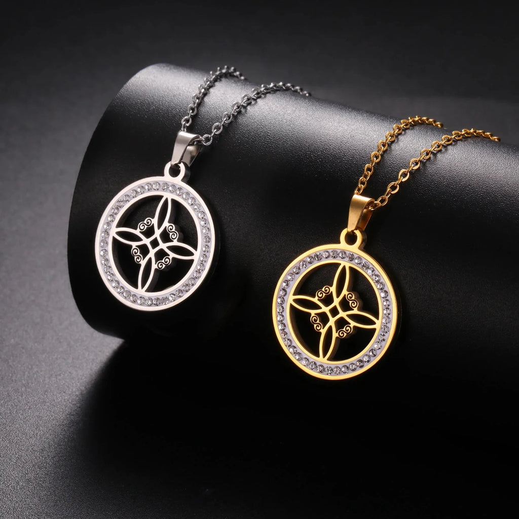Wiccan Necklace Pendant Witch’s Knot Protection Amulet silver
