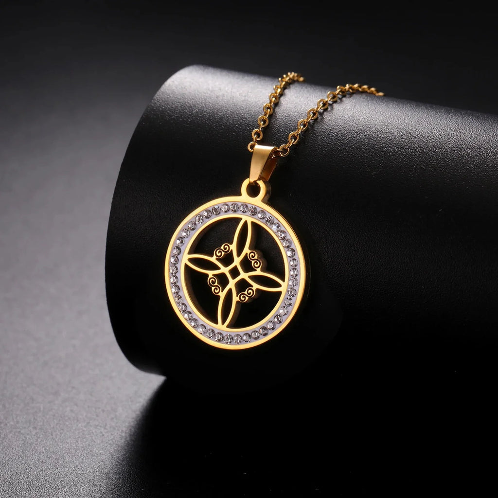 Wiccan Necklace Pendant Witch’s Knot Protection Amulet gold