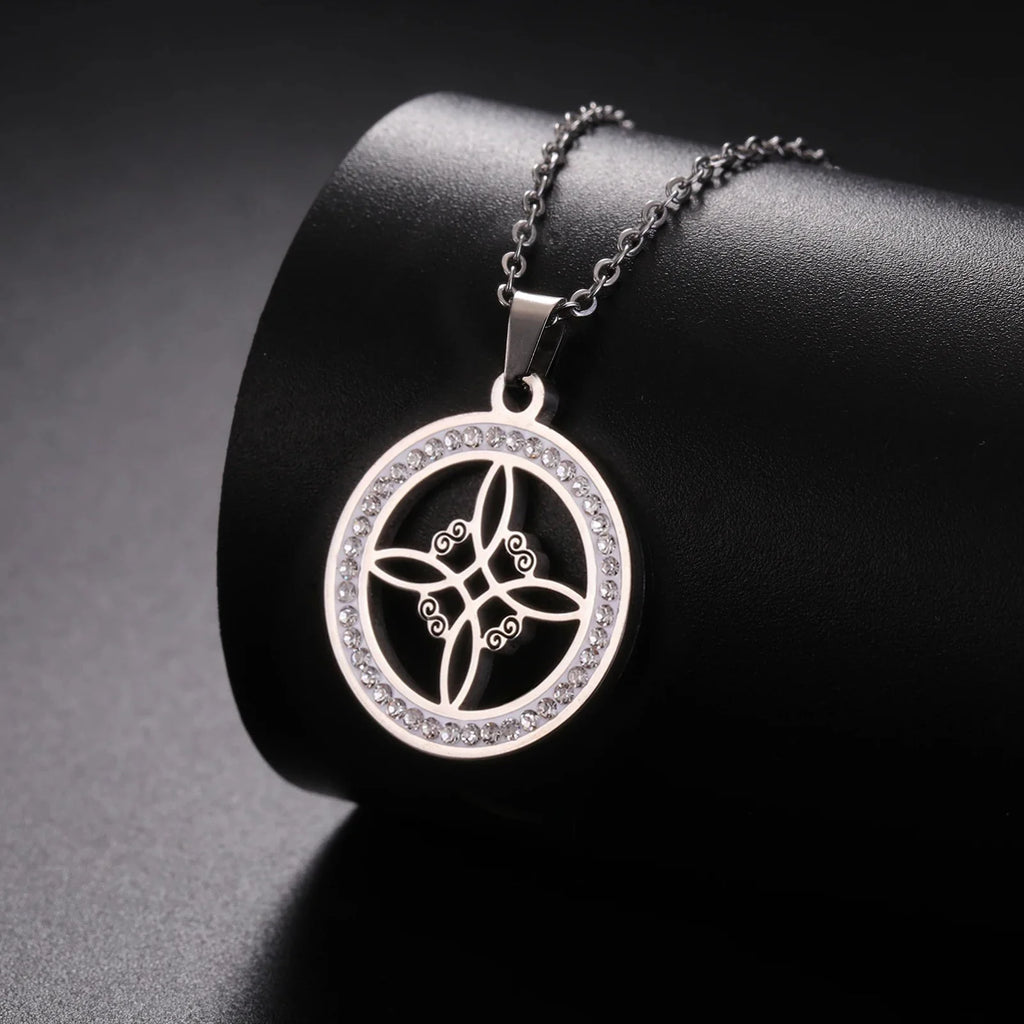 Wiccan Necklace Pendant Witch’s Knot Protection Amulet silver