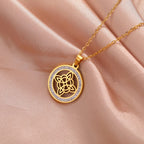Wiccan Witch's Knot Pendant Necklace Protection Amulet Women gold