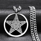 Pentagram Necklace with Tetragrammaton Solomon Pendant