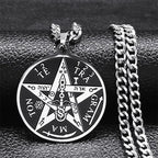 Pentagram Necklace with Tetragrammaton Solomon Pendant