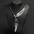 Women's Feather Necklace silver