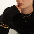 Women’s necklace with hexagonal initial pendant