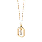 Women’s necklace with hexagonal initial pendant s