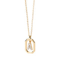 Women’s necklace with hexagonal initial pendant a