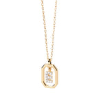 Women’s necklace with hexagonal initial pendant e