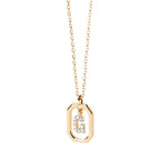 Women’s necklace with hexagonal initial pendant g
