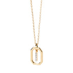 Women’s necklace with hexagonal initial pendant i