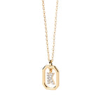 Women’s necklace with hexagonal initial pendant k