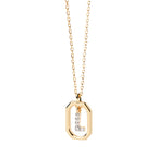Women’s necklace with hexagonal initial pendant l