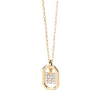 Women’s necklace with hexagonal initial pendant m
