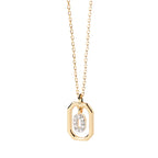 Women’s necklace with hexagonal initial pendant o
