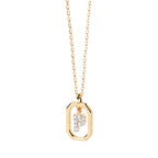 Women’s necklace with hexagonal initial pendant p