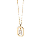Women’s necklace with hexagonal initial pendant q