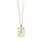 Women’s necklace with hexagonal initial pendant r