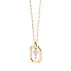 Women’s necklace with hexagonal initial pendant t