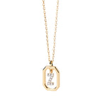 Women’s necklace with hexagonal initial pendant z