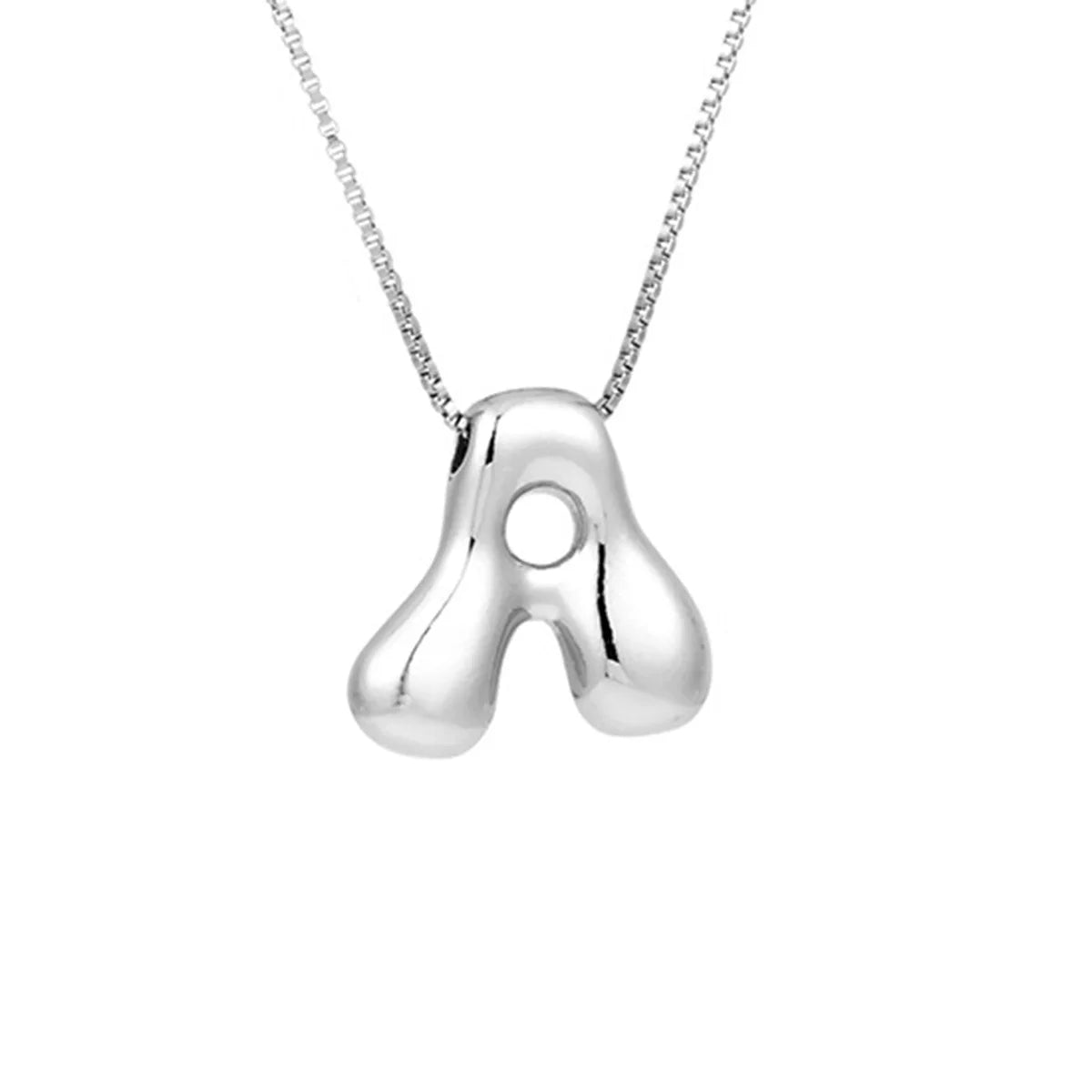 Women's necklace with initial pendant - letter