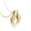 Women's necklace with initial pendant - letter