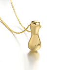 Women's necklace with initial pendant - letter