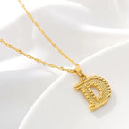 Men's or women's necklace with personalized initial pendant d