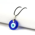 Blue Turkish Evil Eye Pendant Choker Necklace