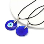 Blue Turkish Evil Eye Pendant Choker Necklace