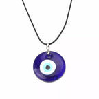 Blue Turkish Evil Eye Pendant Choker Necklace