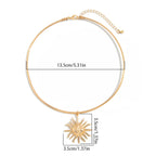 Sun Pendant Choker Necklace