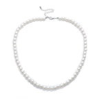 Men's Choker Necklace with Pearls