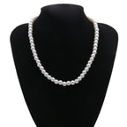 Men's Choker Necklace with Pearls