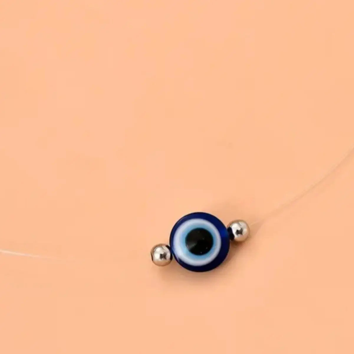 Necklace Choker with Evil Eye Pendant