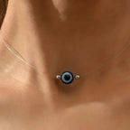 Necklace Choker with Evil Eye Pendant