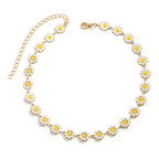 Daisy Flower Pendant Choker Necklace
