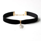 Bohemian Style Necklace with White Pearl Pendant