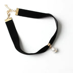 Bohemian Style Necklace with White Pearl Pendant
