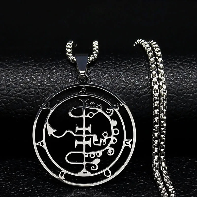 Satanic Necklace Demonic Spirit Pendant asmoday silver