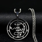 Satanic Necklace Demonic Spirit Pendant asmoday silver