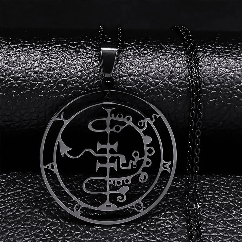 Satanic Necklace Demonic Spirit Pendant asmoday black