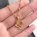 Snake Pendant Necklace Gold