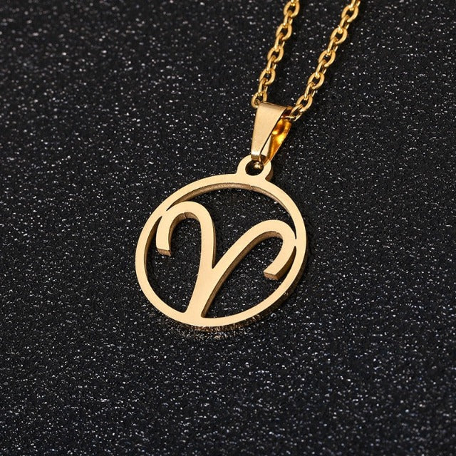 Zodiac Sign Necklace - Pendant 12 Constellations