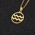Zodiac Sign Necklace - Pendant 12 Constellations