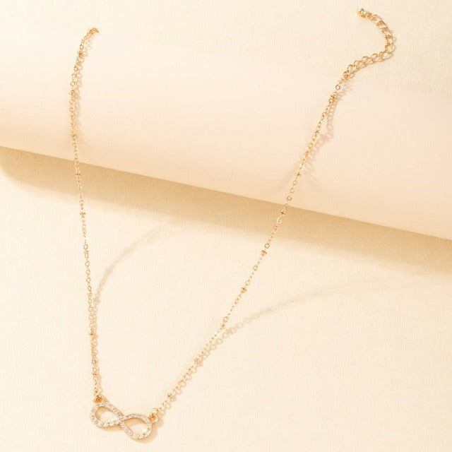 Infinity Symbol Necklace with Pendant for Women gold