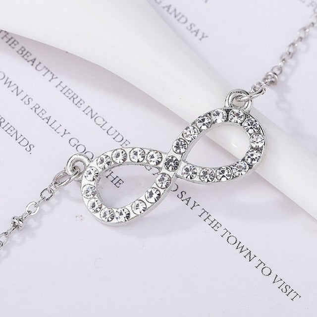 Infinity Symbol Necklace with Pendant for Women silver