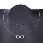 Infinity Symbol Necklace with Pendant for Women silver