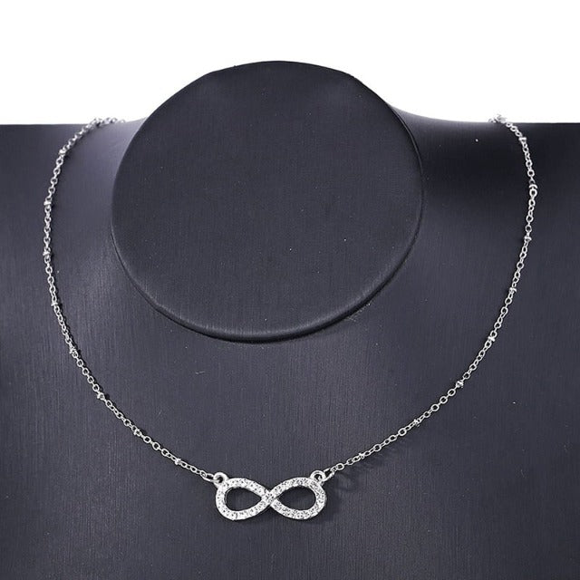 Infinity Symbol Necklace with Pendant for Women silver